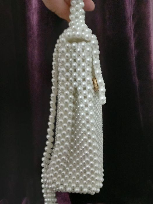 Рюкзак сумка из жемчужных бусин отличный подарок