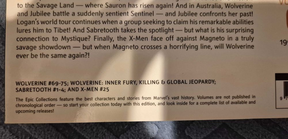Marvel Epic Collection Wolverine: Inner Fury (Vol. 6) - OOP