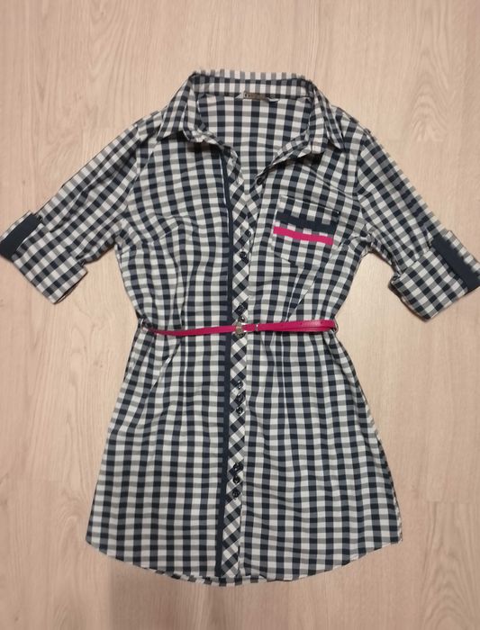 Rochie tip cămașă cu mâneci ajustabile