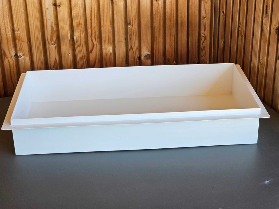 Raft încastrabil din inox BERNSTEIN BS603010, 60x30x10 cm, Alb