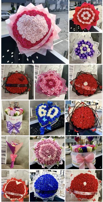 Flori din sapun sau satin /Buchete / Aranjament dulce