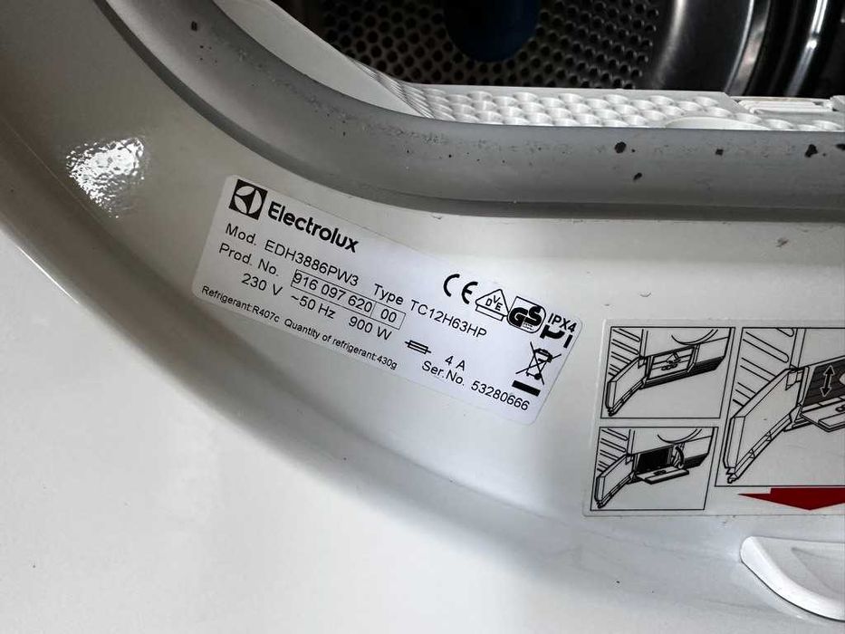 Electrolux DelicateCare EDH3886PW3 – термопомпена сушилня 8 кг, (М24)