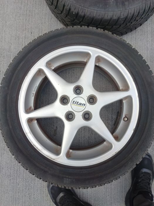 Jante x4 r16 5x112 VW EOS, cauciucuri Debica All Season DOT 24