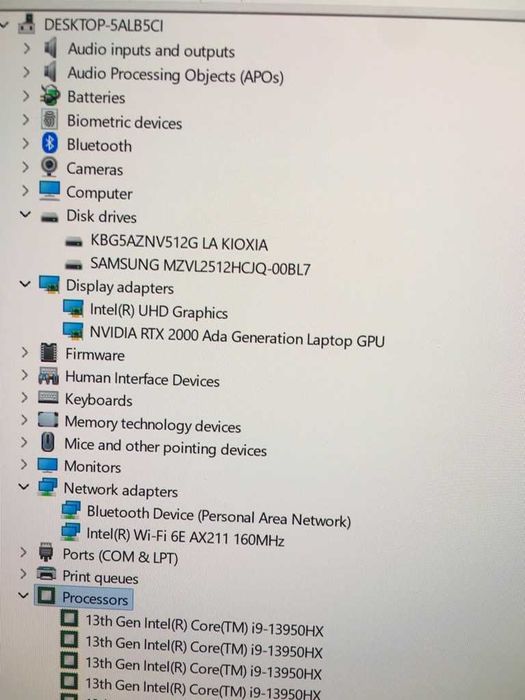 Lenovo ThinkPad P16 Gen 2 Eкан: 16’IPS 2,5К  165 Hz. 400nits 100%sRGB cpu: i9 13950HX gpu: NVIDIA RTX 2000 8GB, Ram 32 Gb/1 Tb SSD. ГАРАНЦИЯ III 2028г