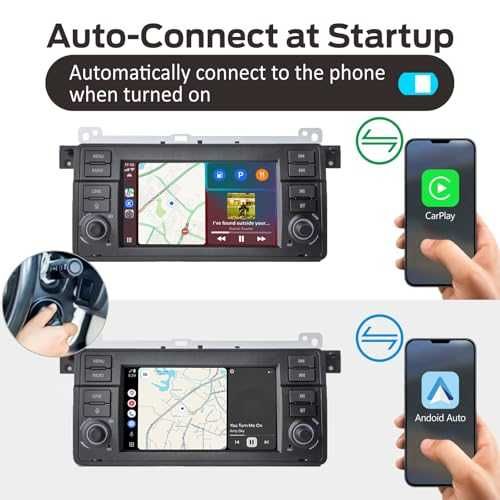 Автомултимедия MAVYULQEF BMW E46 Wireless CarPlay Android Auto