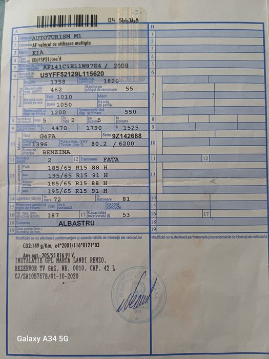 Kia ceed gpl foarte intretinuta