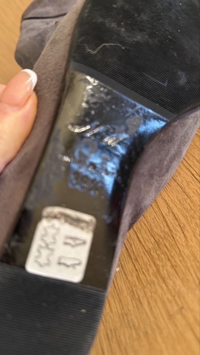 Сапоги серые замшевые со стразами