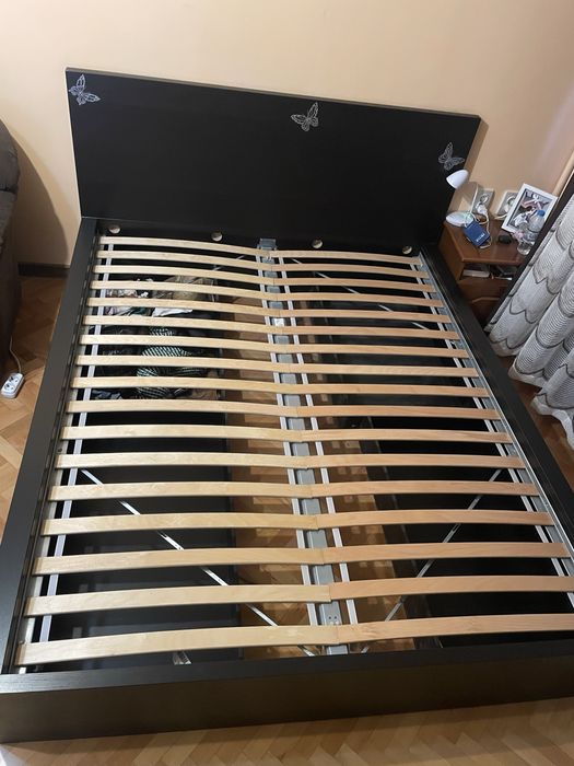 Легло IKEA MALM (рамка 175х207) с 4 чекмеджета и матрак