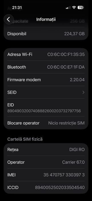 Iphone 16 pro 256 gb