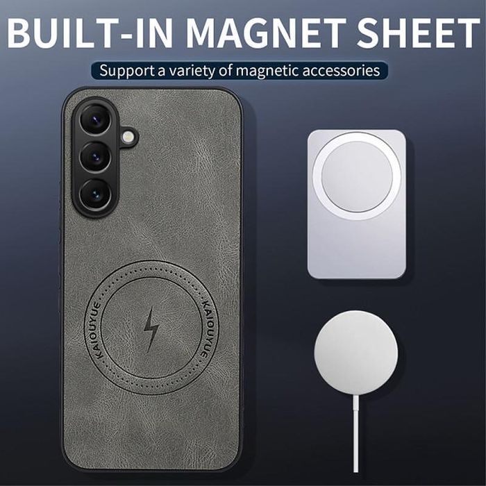 Стилен magsafe кейс за samsung galaxy s26+ plus - сив - със защита на