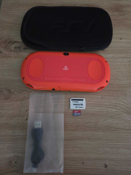 PS Vita Slim Red modat cu Sandisk Ultra 64gb impecabil cu folie