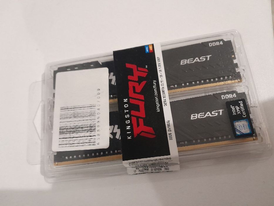 Комплект модулей памяти Kingston FURY Beast KF432C16BB1K2/32 DDR4 32GB
