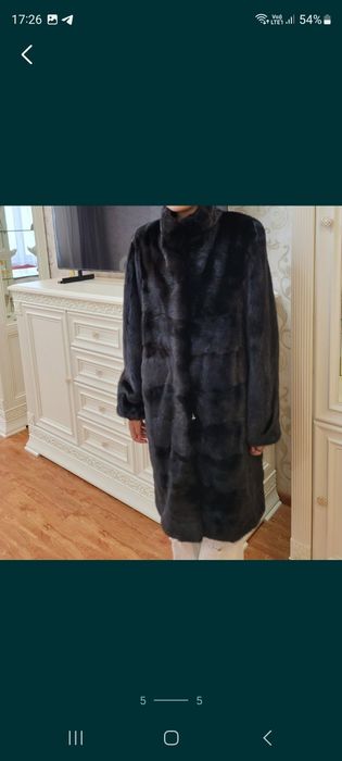 Норковая шуба. BlackGlama чёрный бриллиант