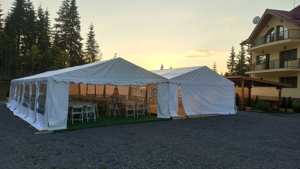 Masă cocktail înaltă bar mese scaune tun căldură cort farfurii podea