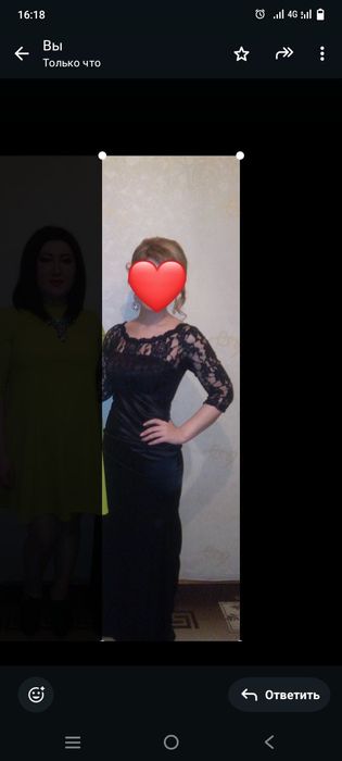 Продам шикарное атласное платье