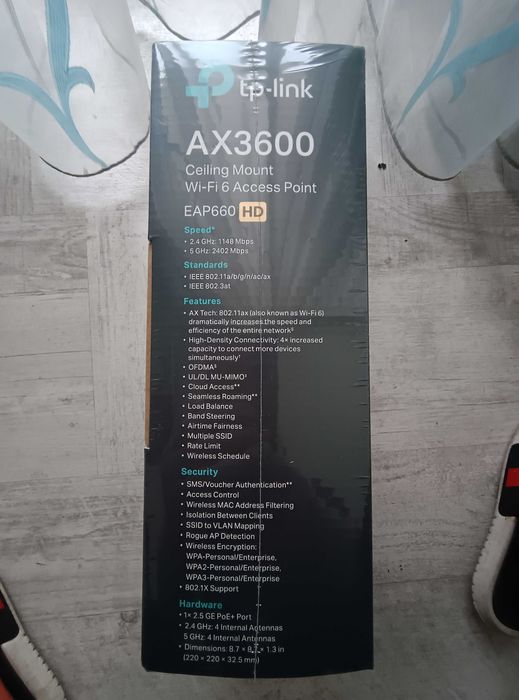 Access point TP-LINK EAP660 HD AX 3600 WIFI6 sigilat. Garanție 2028!