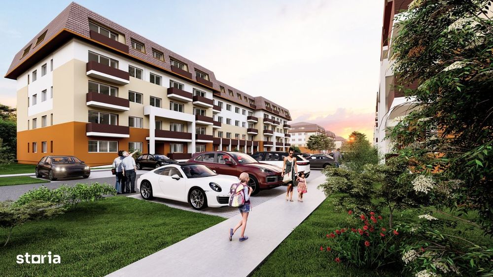 Garsonieră 38,74 mp utili + balcon | Subcetate City 2| Sanpetru-Brasov