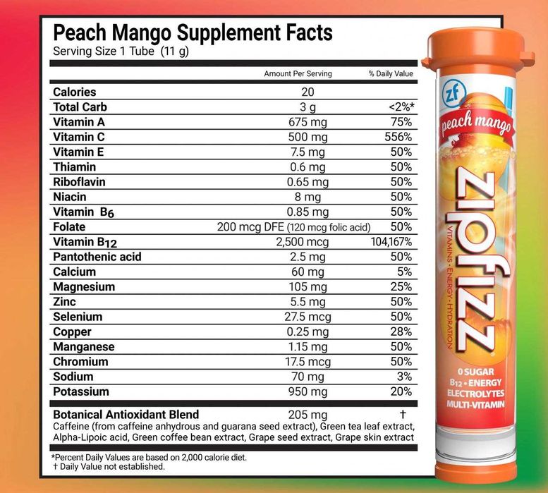 Витаминный комплекс Б 12 Напиток Zipfizz Energy Drink Mix 30 шт