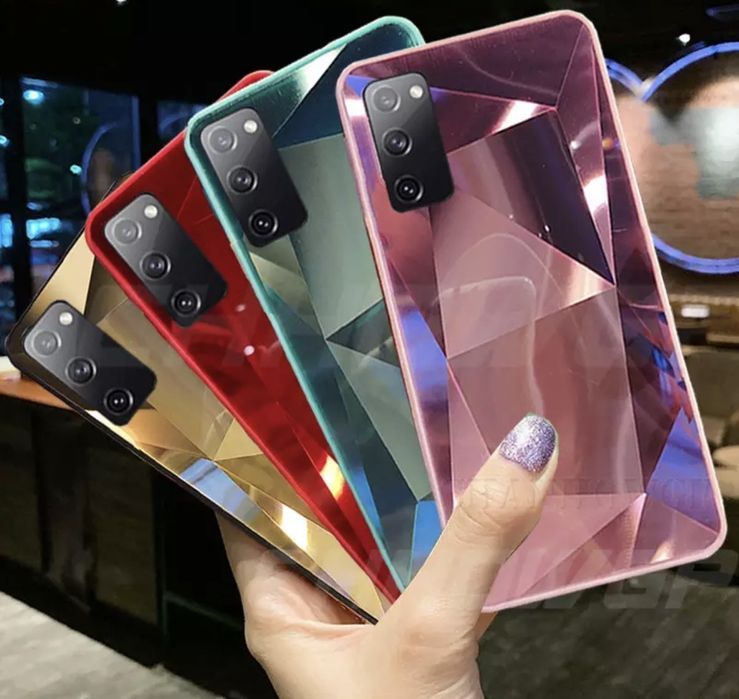 Husa tip oglinda model geometric 3D Samsung Galaxy S20 FE 5G