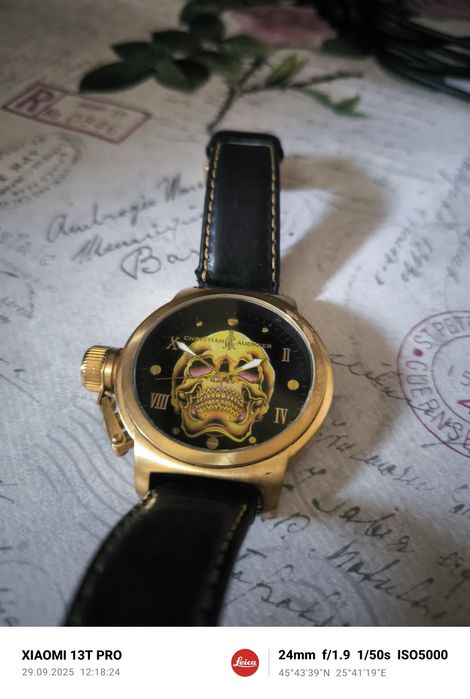 Christian Audigier Gold Death Skull