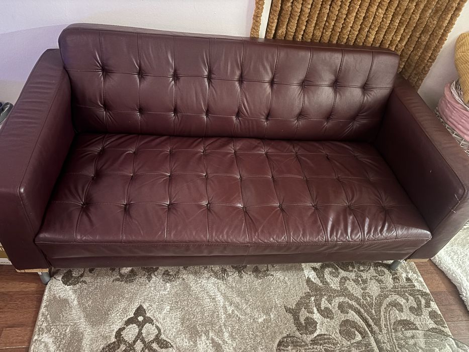 Canapea piele cu doua fotolii