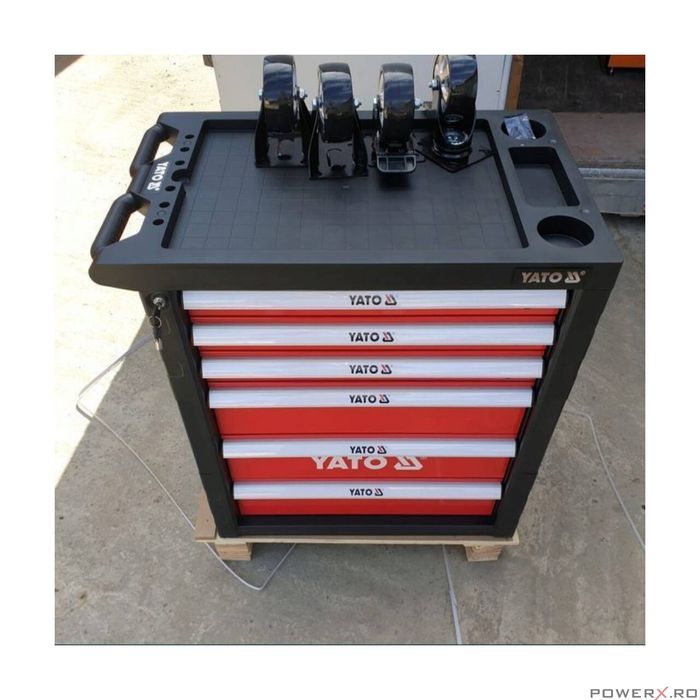 Dulap scule complet echipat 177 piese, chei tubulare, fixe, clicheti,