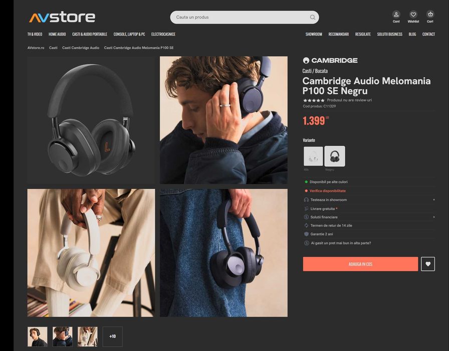 Casti Cambridge Melomania Audio P100SE