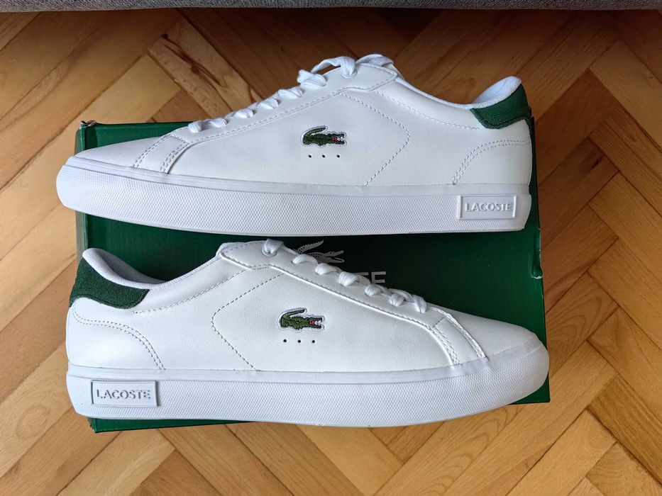 Мъжки маратонки  Lacoste POWERCOURT 224 - бяло/тъмнозелено