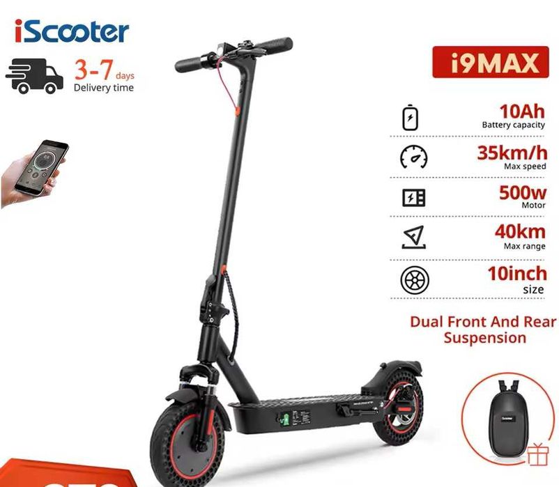 Електрическа тротинетка iScooter i9Max 500w 35km/h и 30-40 km пробег