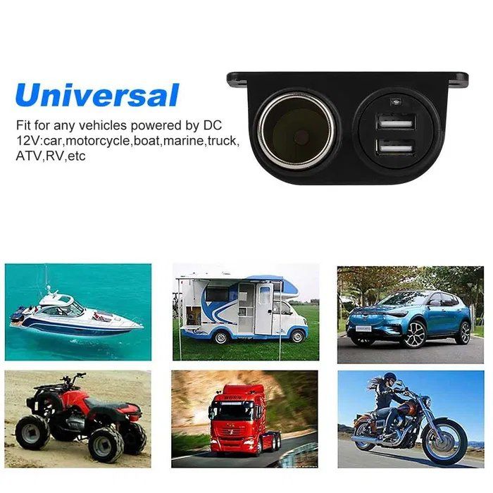 Зарядно Usb с гнездо за запалка за вграждане 12V-24