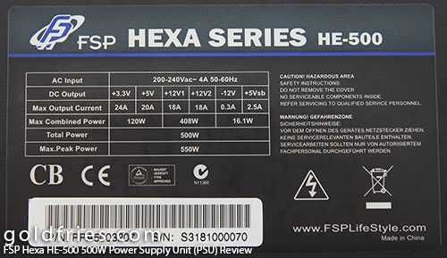 Sursa PC nJoy + FSP - 500W Real Power 80 Plus Bronze