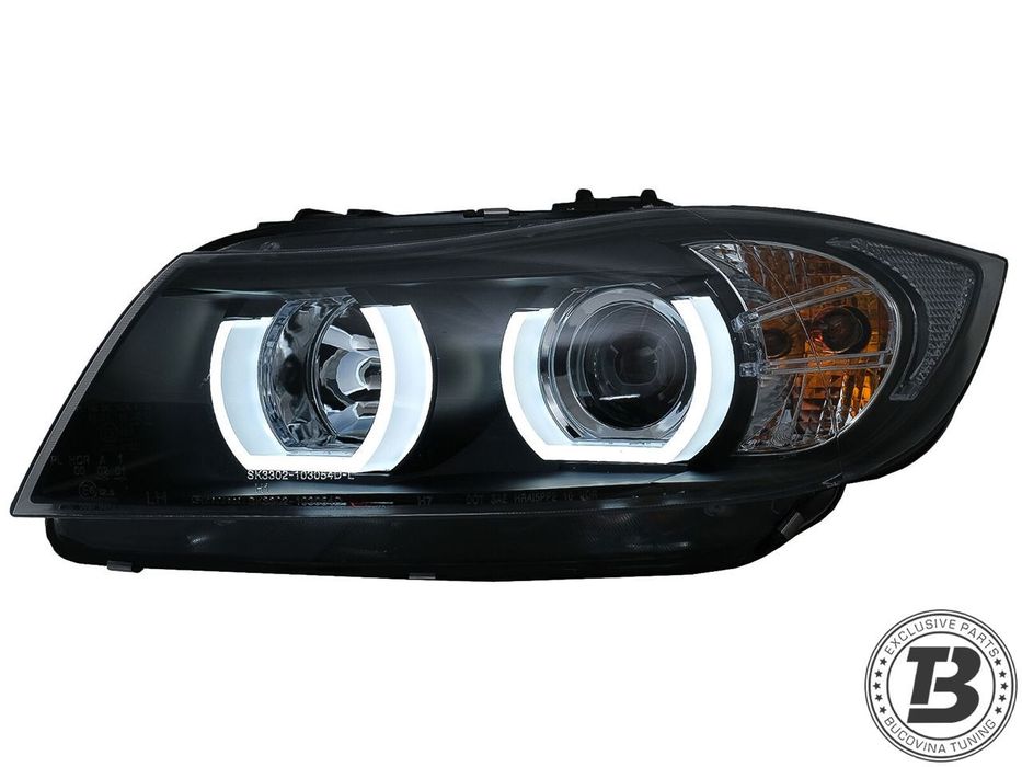 Faruri LED Angel Eyes compatibile cu BMW Seria 3 E90 U LED Design