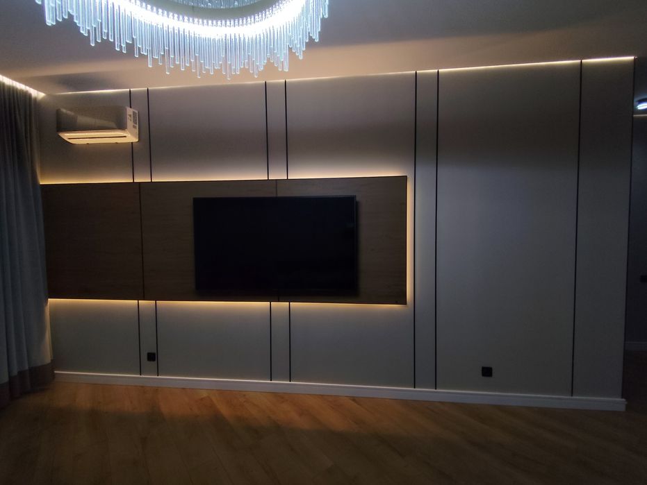 Монтаж бамбуковых панелей