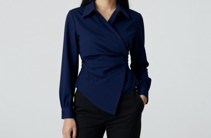 Рубашка темно синий