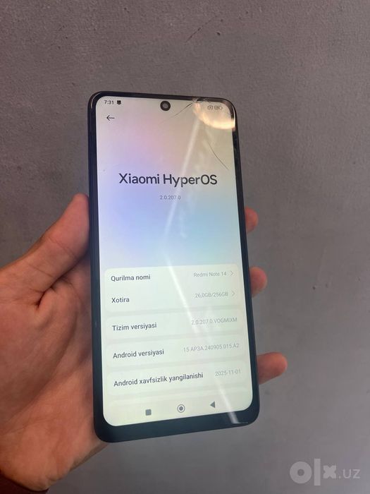 Redmi note 14 8/256 kar dak