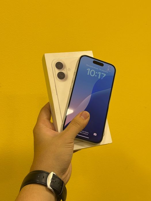 Iphone 16, 128гб, 100% акб, Kaspi 0-0-24