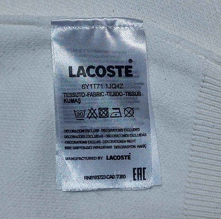 Кофта полузамок Lacoste, оригинал, размер 48-50