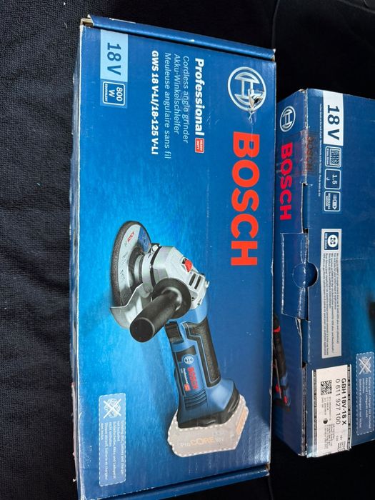 Bosch set rotopercutor ,polizor pe acumulator