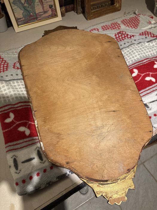 Oglindă rama veche , aurire schlagmetal, restaurată 66×33 cm