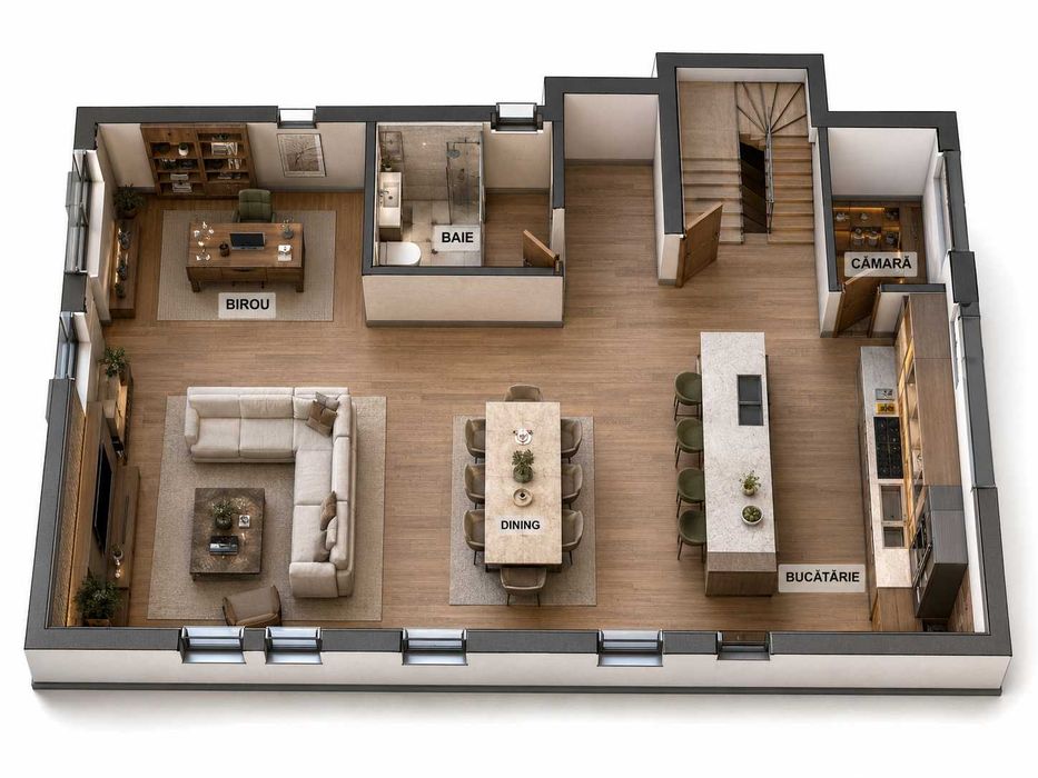 Casa moderna Demisol+P+E+M 320 mp speciala pentru – cabinet medical la parter și locuință privată la etaj, 9km de centrul mun. Cluj-N - Comision 0%