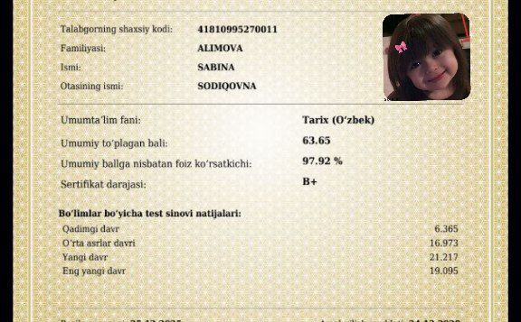 Tarix fanidan  kurs