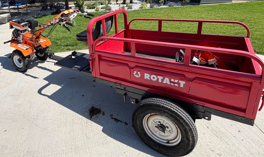 Motocultor RURIS 751KS cu remorca ROTAKT stare impecabila!