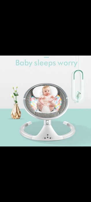 Leagăn Electric Bebeluși, Balansoar pentru bebe cu trepte de legănare,