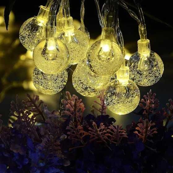 ЛЕД светлинна верига 15 метра с дистанционно на ток, външни