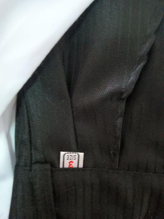 Официален детски черен костюм 5 части за сватба или кръщене