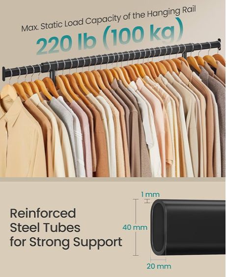 Подвижден щендер за дрехи на колелца