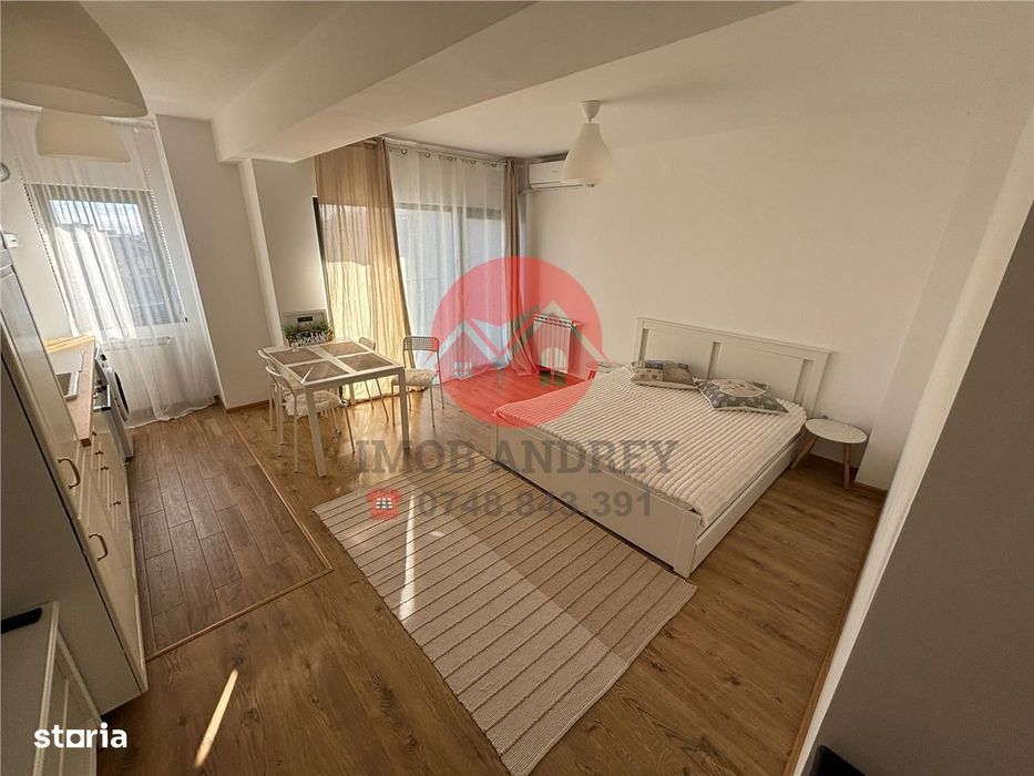 Studio de inchiriat, bloc nou cu lift, mobilat complet, zona linistita