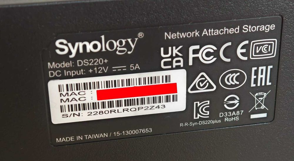 Synology DS220+ NAS сървър, 6GB RAM, като нов