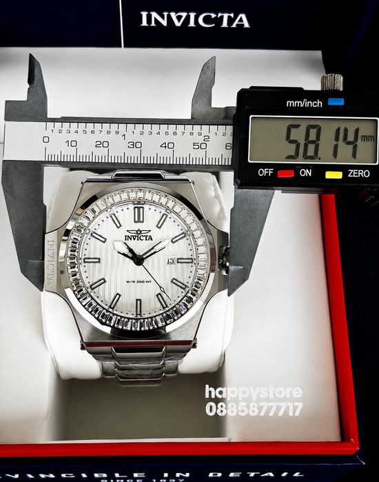 INVICTA Akula Swiss Diamond Silver 58 mm, Инвикта нов ръчен часовник