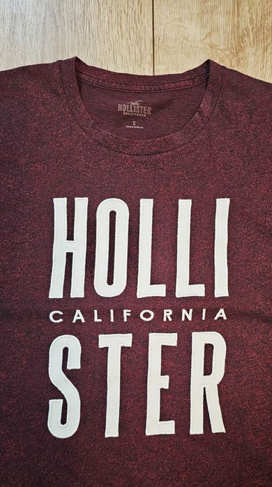Tricou Holiester California, marimea S, vișiniu